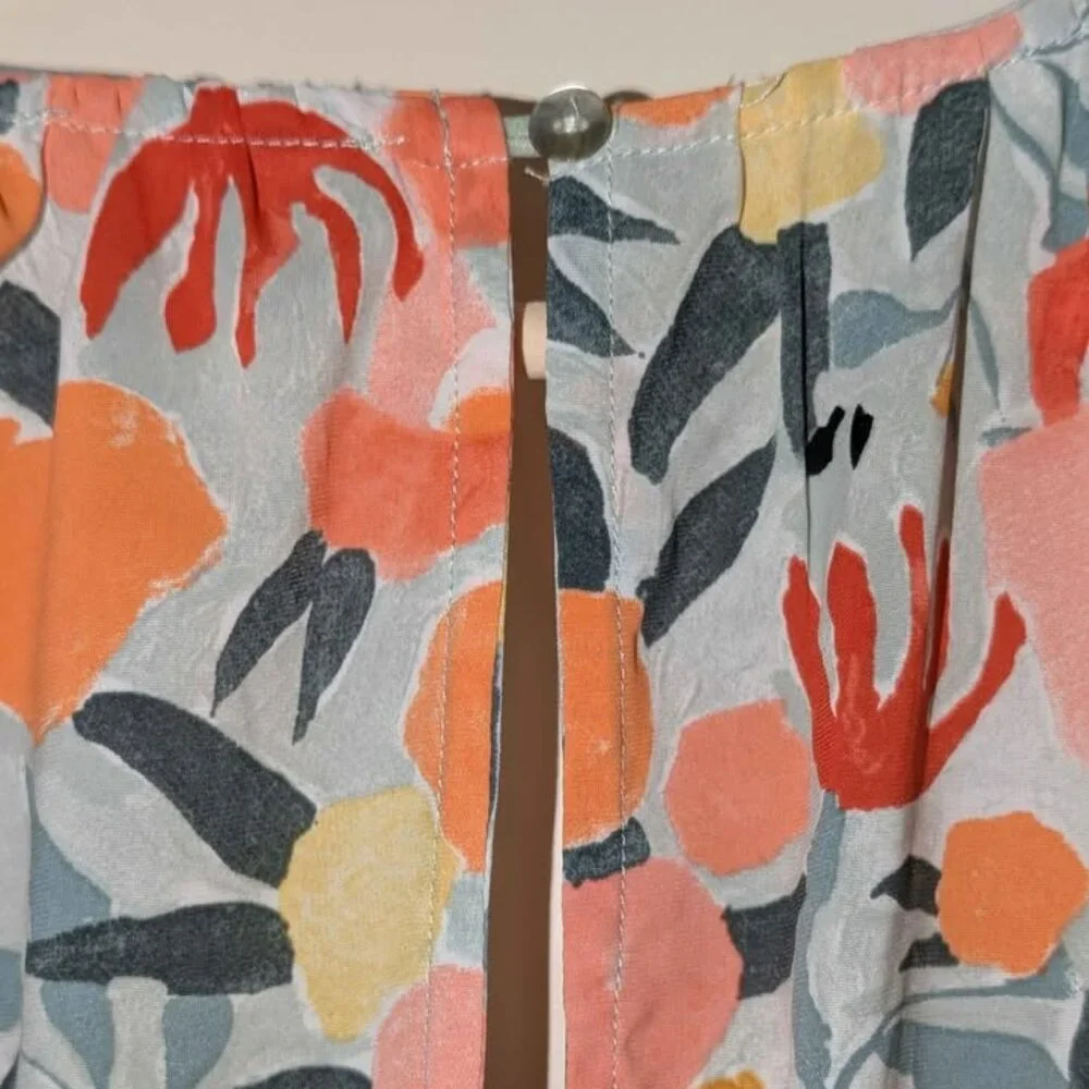 Not Available Entro Floral Maxi Dress Small Boho Ruched Waist Elastic - Picture 7 of 9